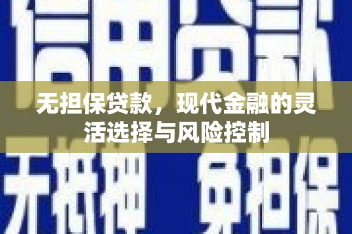 武强无担保贷款，现代金融的灵活选择与风险控制