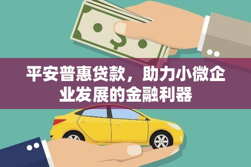 武强平安普惠贷款，助力小微企业发展的金融利器