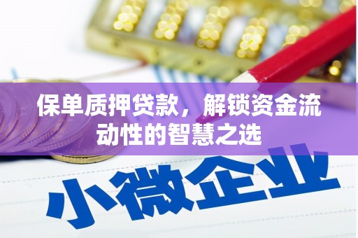 武强保单质押贷款，解锁资金流动性的智慧之选