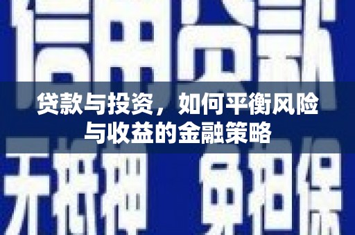 武强贷款与投资，如何平衡风险与收益的金融策略